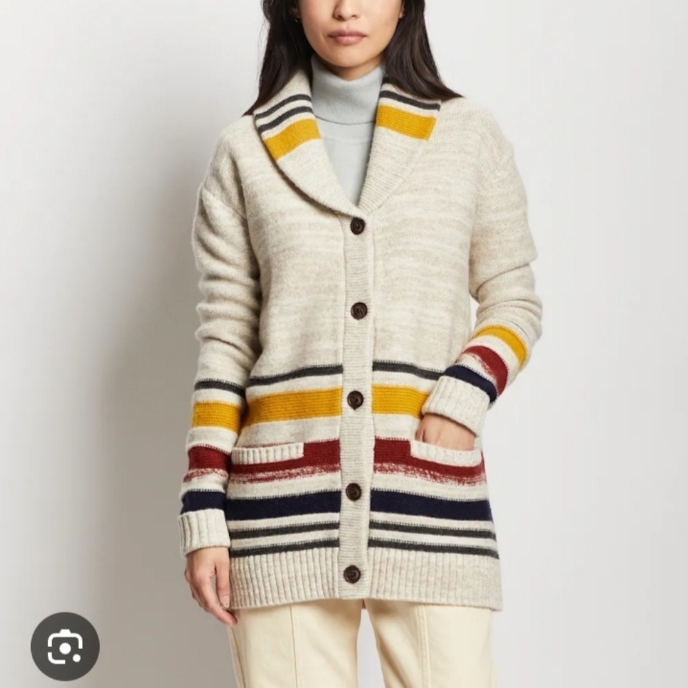 NWOT Pendleton WOMEN'S HERITAGE LAMBSWOOL CARDIGAN Size Small